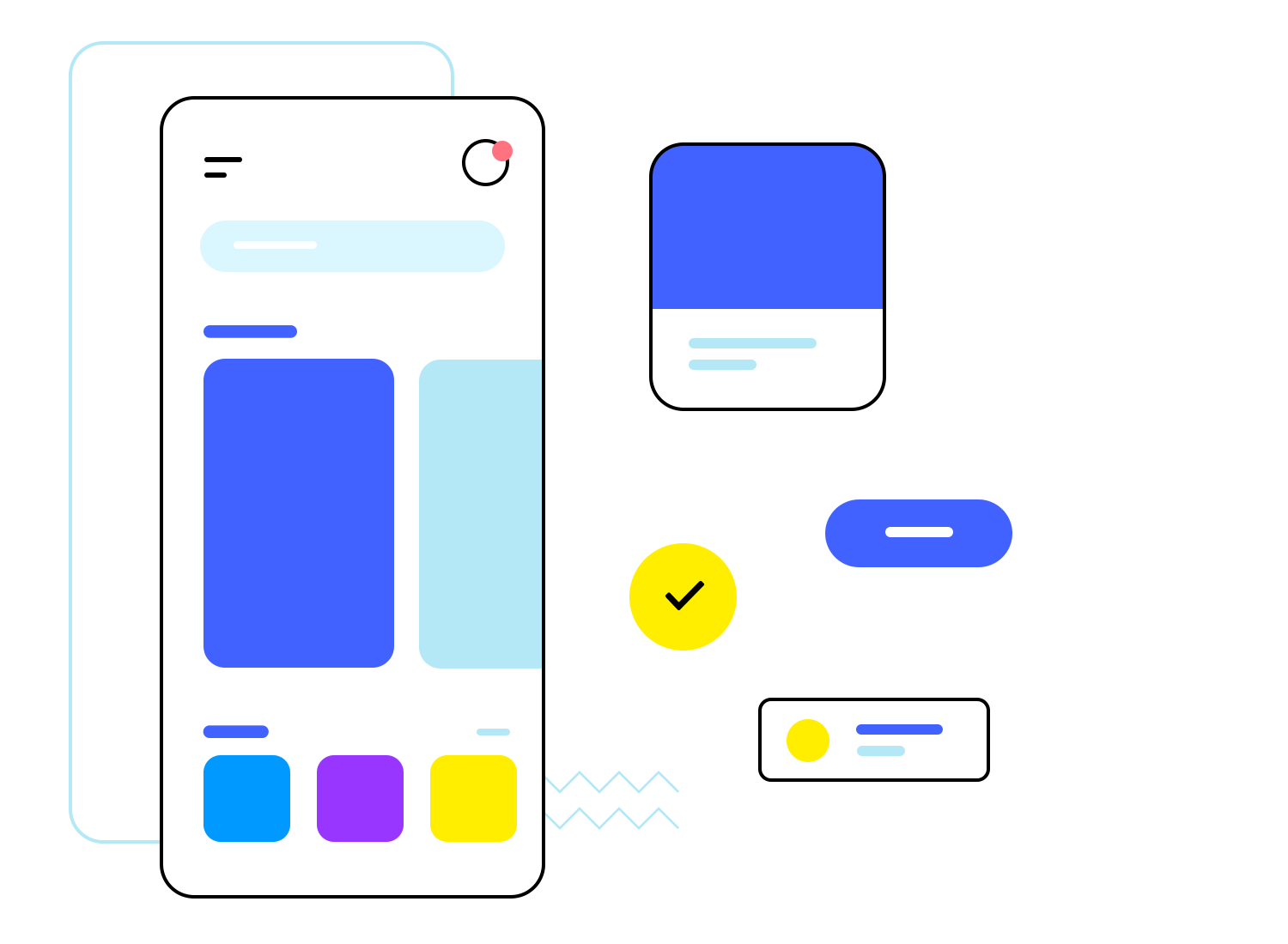 Ressources pour les logiciels de design d'applications mobiles.